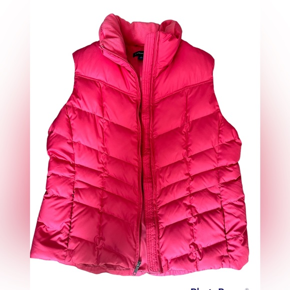 LANSโS END padded vest with goose feather used as a new strong pink, size L - Picture 5 of 13